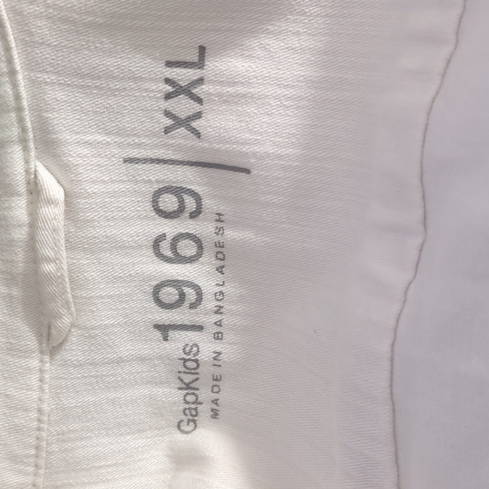 Gap Kids White Denim Jacket XXL - Picture 3 of 4